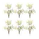 Melrose Mini Fern Foliage Bush with Sprout Accent (Set of 6)