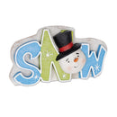 Melrose Snowman Noel Joy Snow Tabletop Sign (Set of 3)