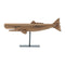 Melrose Pine Wood Whale Sculpture (Set of 2)