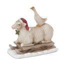 Melrose Farmhouse Santa on Sled Figurine (Set of 2)