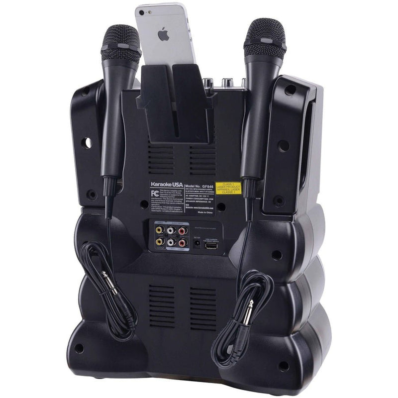 Karaoke USA Bluetooth Karaoke Machine w/ Synchronized LEDs - New Open Box