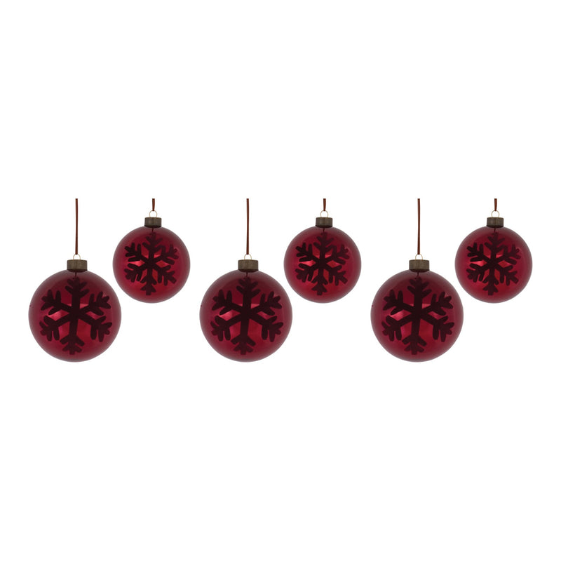 Melrose Snowflake Ball Ornament (Set of 6)