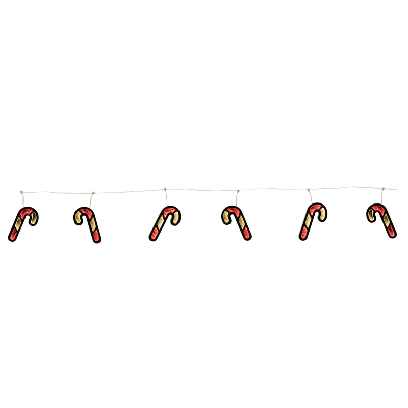 Melrose Candy Cane Ekkolight Garland 68"L