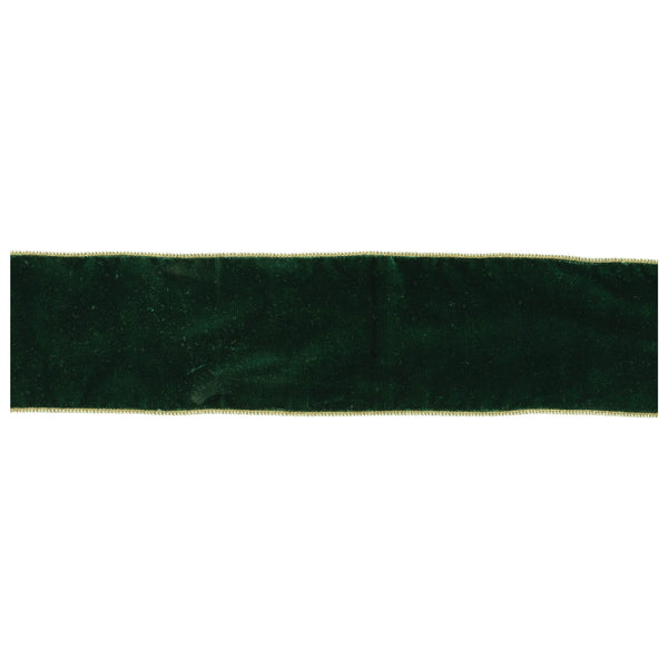 Melrose Green Wired Ribbon 4" x 10 Yds.