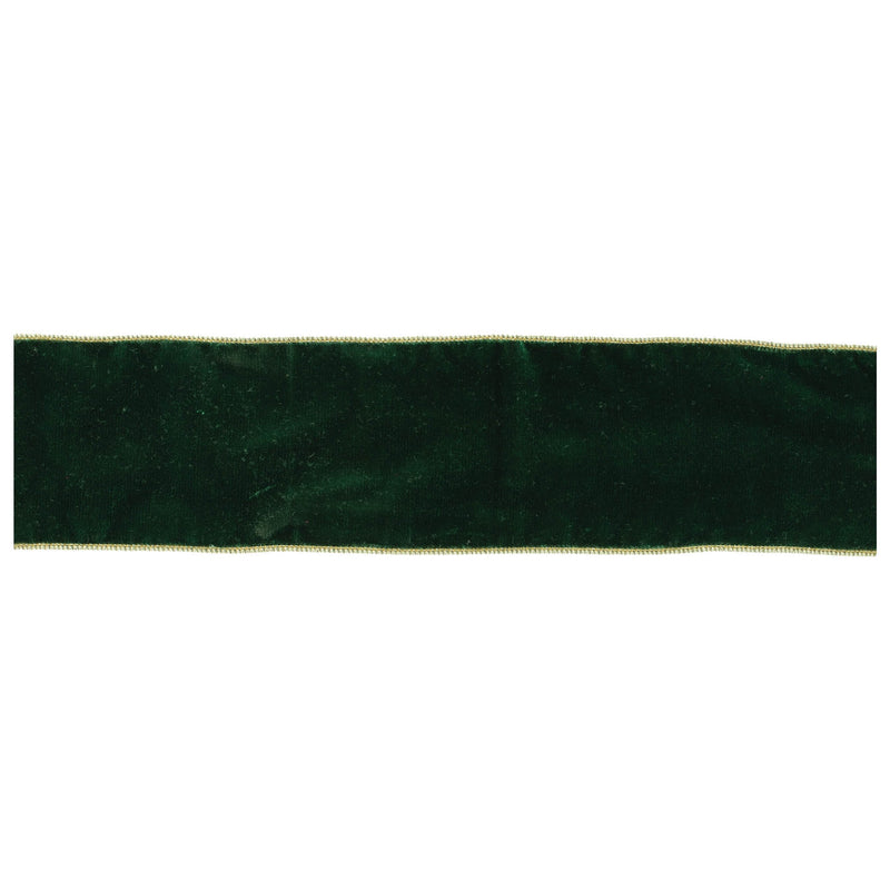 Melrose Green Wired Ribbon 4" x 10 Yds.
