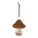 Melrose Beaded Glass Mushroom Ornament (Set of 6)