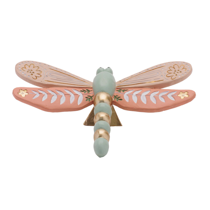 Melrose Floral Etched Butterfly and Dragonly Shelf Sitter (Set of 4)