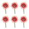 Melrose Gerbera Daisy Floral Stem (Set of 6)