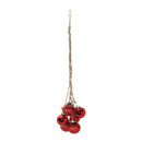 Melrose Red Glass Ball Cluster Drop Ornament (Set of 2)