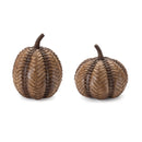 Melrose Rustic Pumpkin (Set of 2) Brown Resin Fall Decor Centerpiece