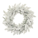 Melrose Snowy Flocked Pine Wreath 24"D