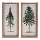 Melrose Framed Pine Tree Plaque (Set of 2)