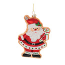 Melrose Glass Santa and Snowman Cookie Ornament (Set of 12)