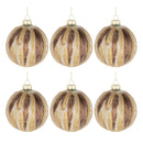 Melrose Glitter Painted Glass Ball Ornament (Set of 6)