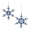 Melrose Beaded Metal Snowflake Ornament (Set of 12)