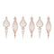 Melrose Ribbed Glass Finial Ornament (Set of 6)