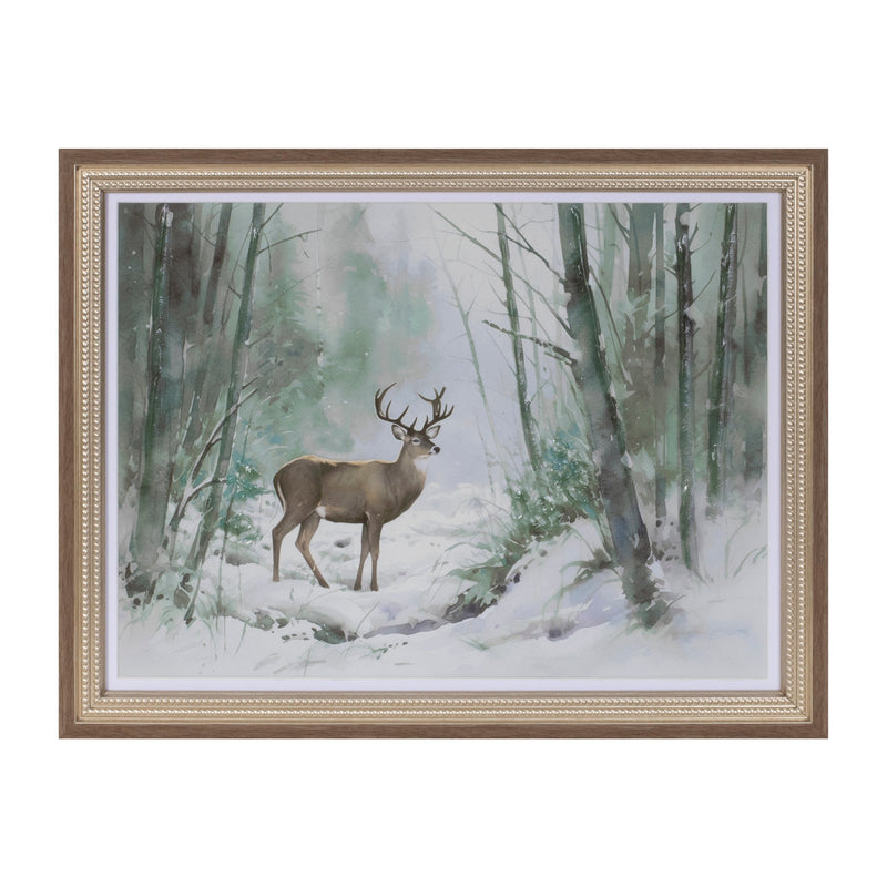 Melrose Framed Woodland Deer Print 16"L