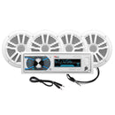 Boss Audio MCK632WB.64 Marine Stereo and 2 Pairs of 6.5" Speaker Kit - White