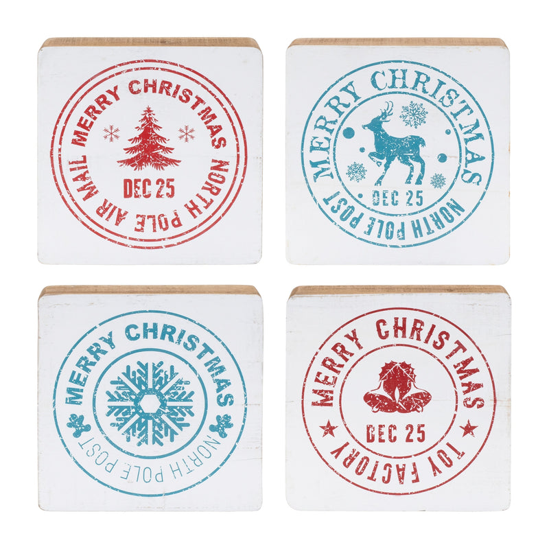 Melrose Postal Christmas Stamp (Set of 4)