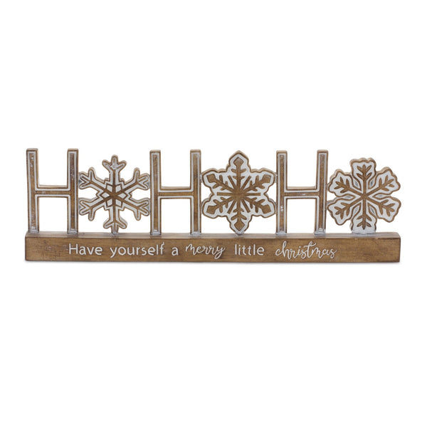 Melrose Ho Ho Ho Tabletop Sentiment Sign (Set of 2)