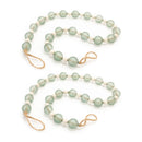 Melrose Green Glass and Wood Bead Garland (Set of 2)