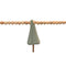 Melrose Wood Bead and Felt Pine Tree Garland (Set of 2)