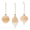 Amber Ombre Wavy Glass Ornament (Set of 12)