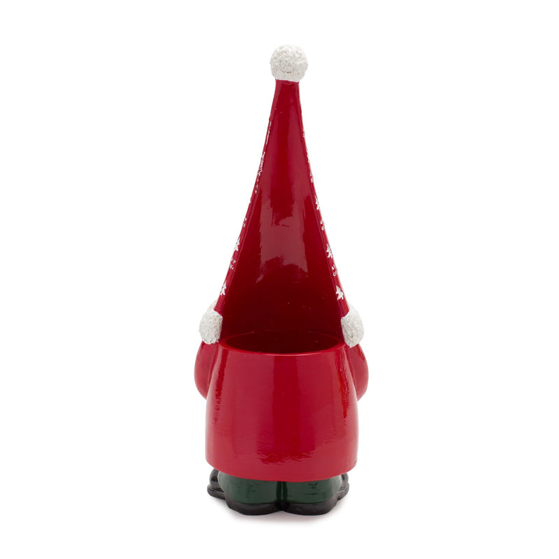 Melrose Stone Holiday Gnome Figurine with Present Accent (Set of 2)