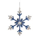Melrose Beaded Metal Snowflake Ornament (Set of 12)