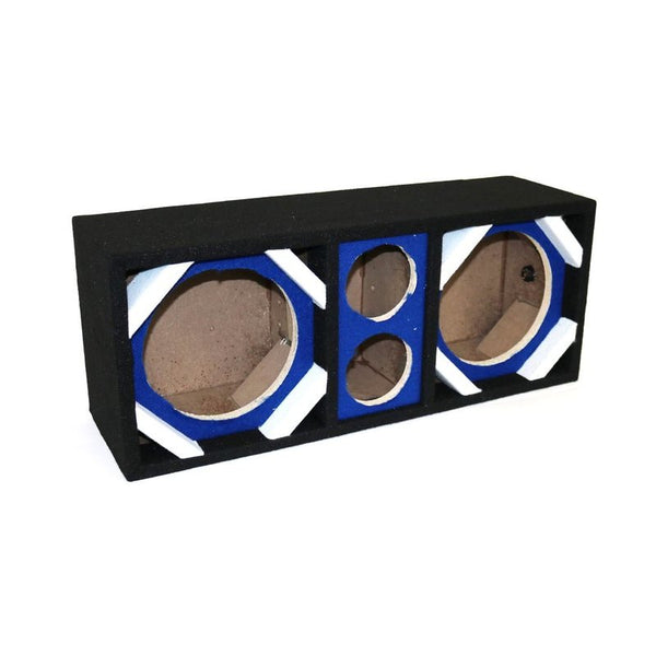 DEEJAY LED 8" Dual Woofer & Tweeter Empty Chuchera Speaker Enclosure – Blue