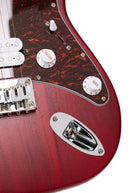 Cort G100 HH G Series Double Cutaway Electric Guitar Open Pore Black Cherry