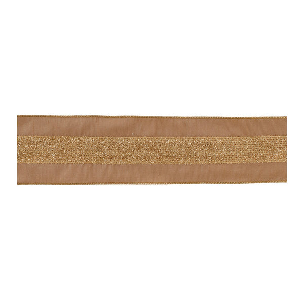 Melrose Gold Shimmer Wired Ribbon (Set of 2)