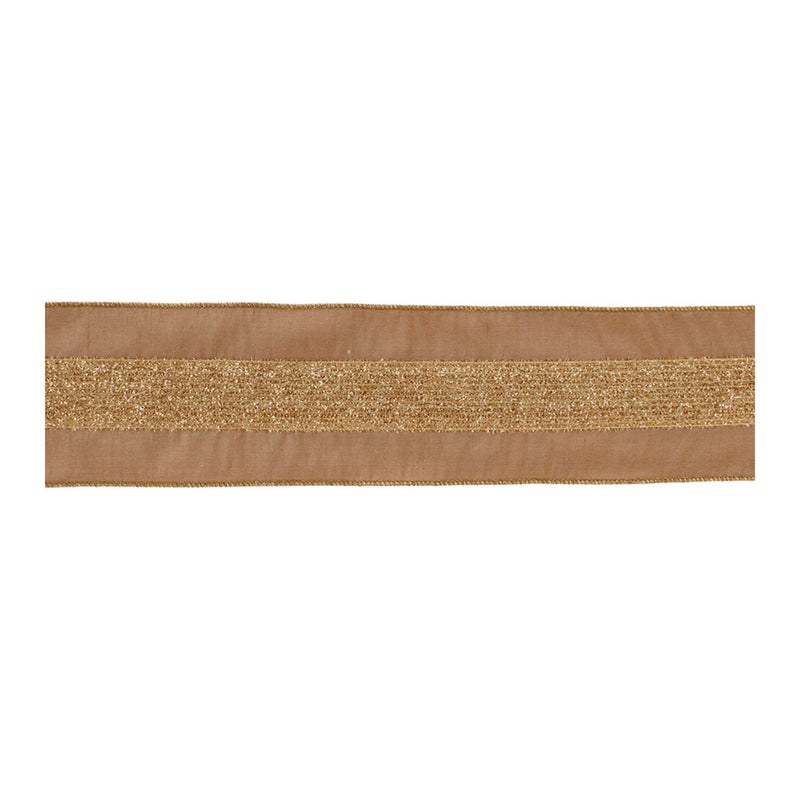 Melrose Gold Shimmer Wired Ribbon (Set of 2)