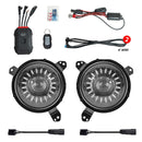 XKGlow 7" XKmax App Control RGBW Jeep Headlight Kit - MX-7IN-JP-KIT-JL