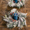 Melrose Flocked Pine Holly Sleigh Bell Candle Ring 18"D