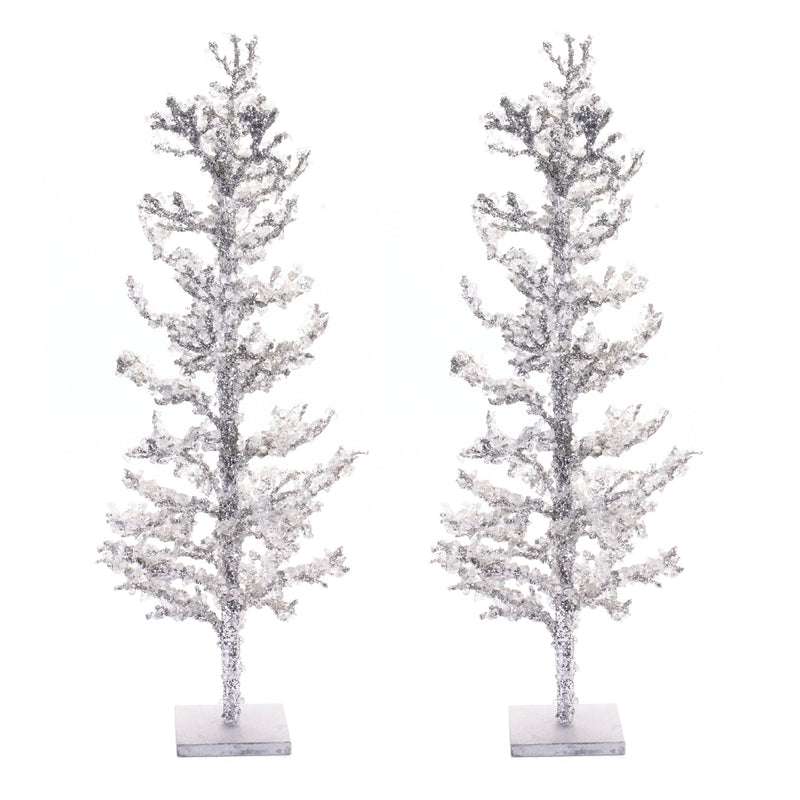 Melrose Icy Jeweled Twig Tree (Set of 2)
