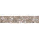 Melrose Snowflake Print Wired Ribbon 2.5" x 10 Yds.