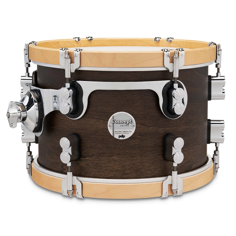 PDP Concept Classic 8x12" Mounted Tom – Walnut Stain with Natural Hoops