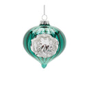 Melrose Green Glass Reflector Ornaments – Set of 12