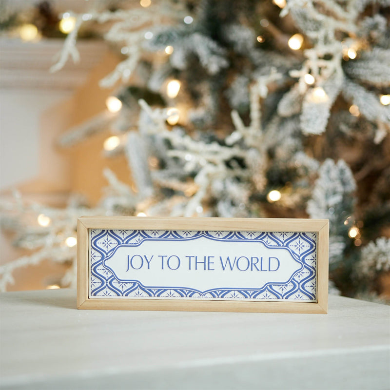 Melrose Framed Joy to the World Sign 12"L