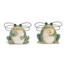 Ceramic Garden Frog with Wings (Set of 6)