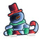 Melrose Snowman Candy Cane Ekkolight 21.5"L