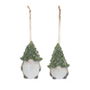 Melrose Terra Cotta Gnome with Pine Tree Hat Ornament (Set of 6)