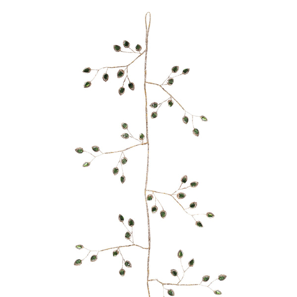 Melrose Jeweled Bead Leaf Garland (Set of 2)