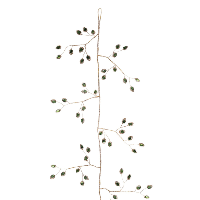 Melrose Jeweled Bead Leaf Garland (Set of 2)