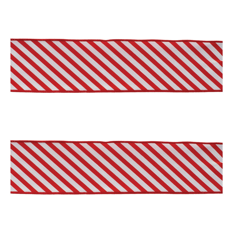 Melrose Striped Wired Ribbon (Set of 2)