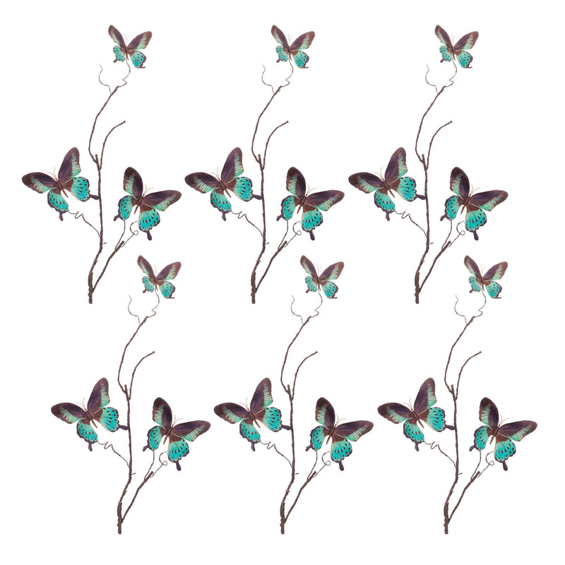 Melrose Butterfly Twig Spray (Set of 6)