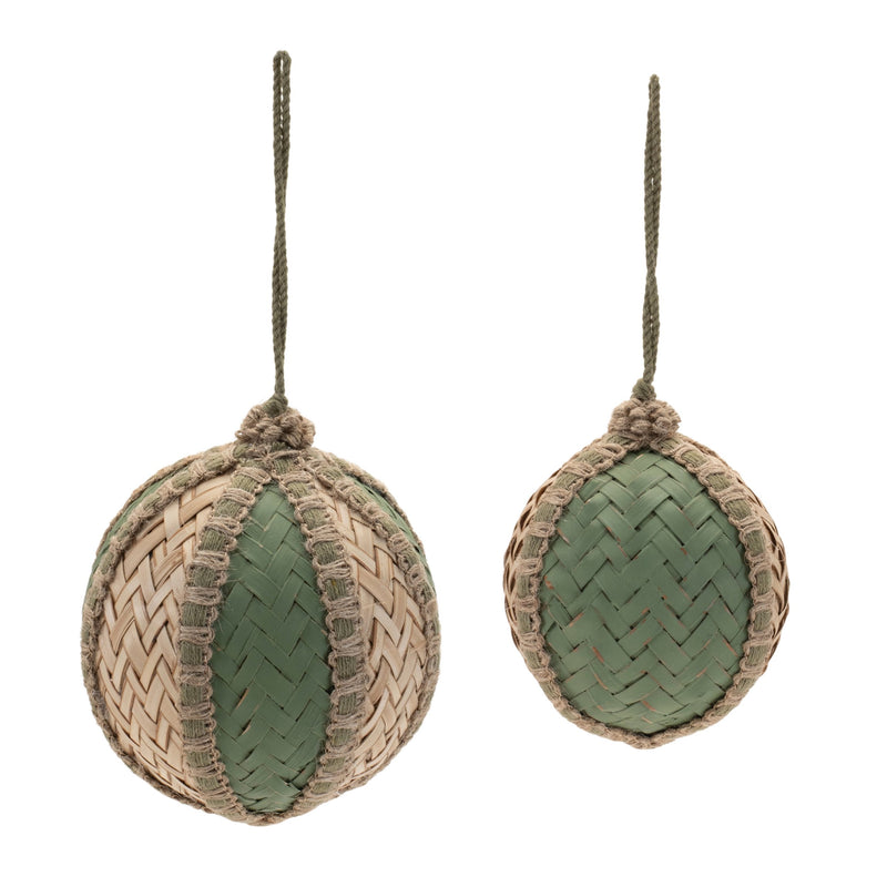 Melrose Woven Bamboo Ball Ornament (Set of 4)