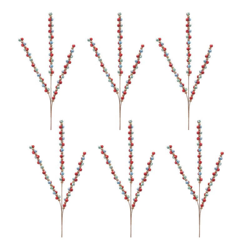 Melrose Metal Sleigh Bell Spray (Set of 6)