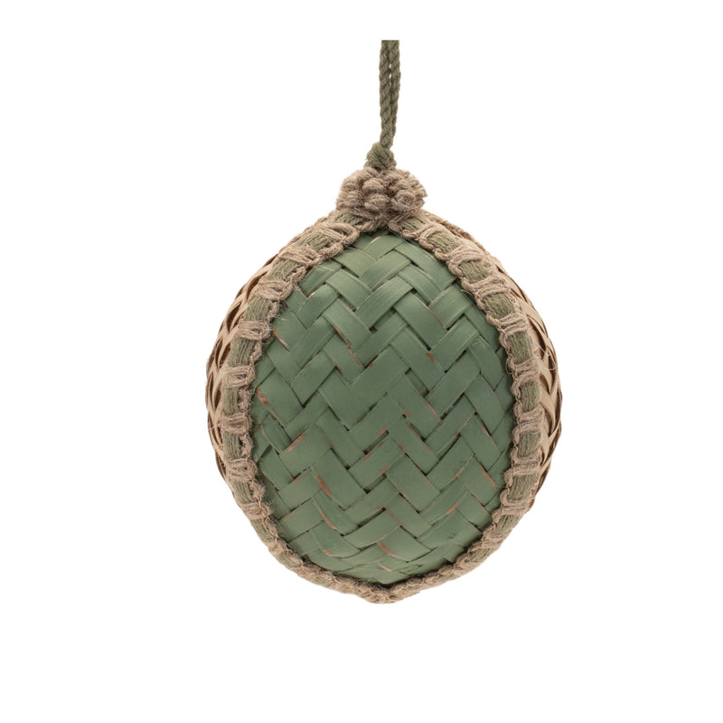 Melrose Woven Bamboo Ball Ornament (Set of 4)